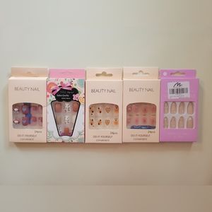 Press On Nails Bundle, Set of Five, **BRAND NEW**
